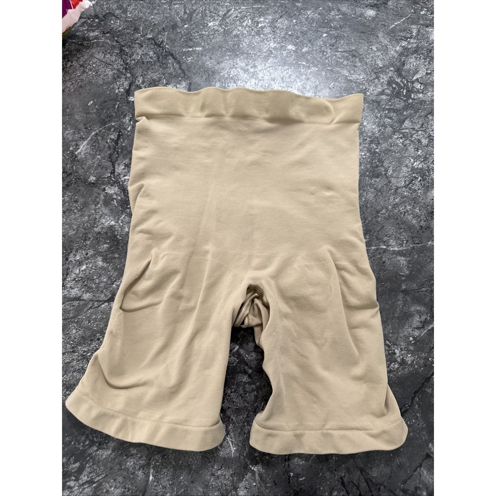 Skims Shorts Sculpt High Waisted Mid Thigh Butt Lifting Beige Size Large